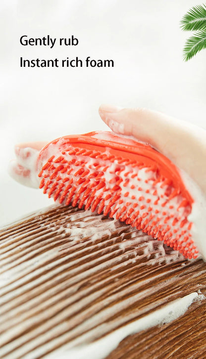 Soft Rubber Dog Brush Comb Cat Bath Brush Rubber Glove Hair Fur Grooming Massage Brush For Dog Cats Pet Bath Supplies