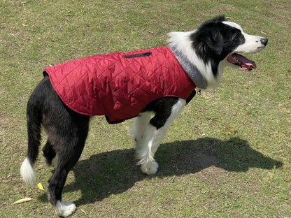 Warm Fleece Collar Dog Coat Jacket Double-Sided Winter Dog Coat Waterproof Puppy Clothing For Small Medium & Large Dogs Supplies