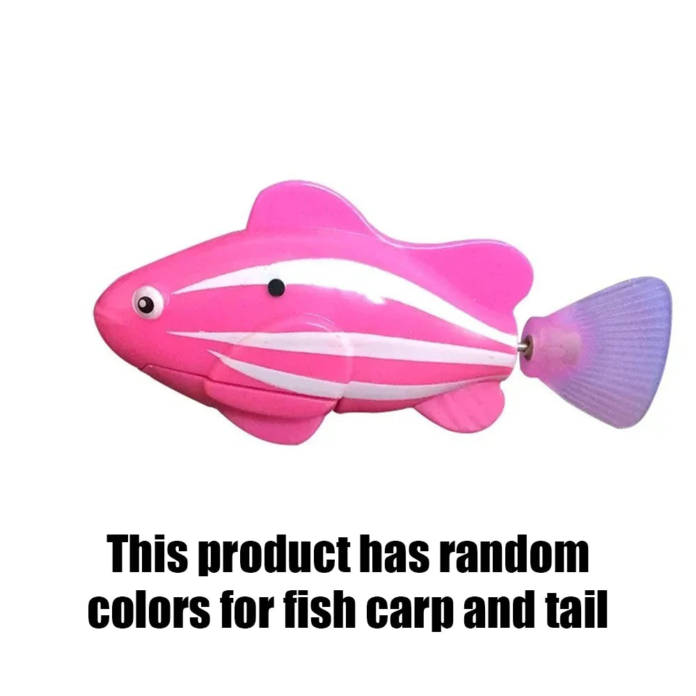 Cat Toy LED Interactive Swimming Robot Fish Toy for Cat Glowing Electric Fish Toy to Stimulate Pet's Hunter Instincts Pet Toys