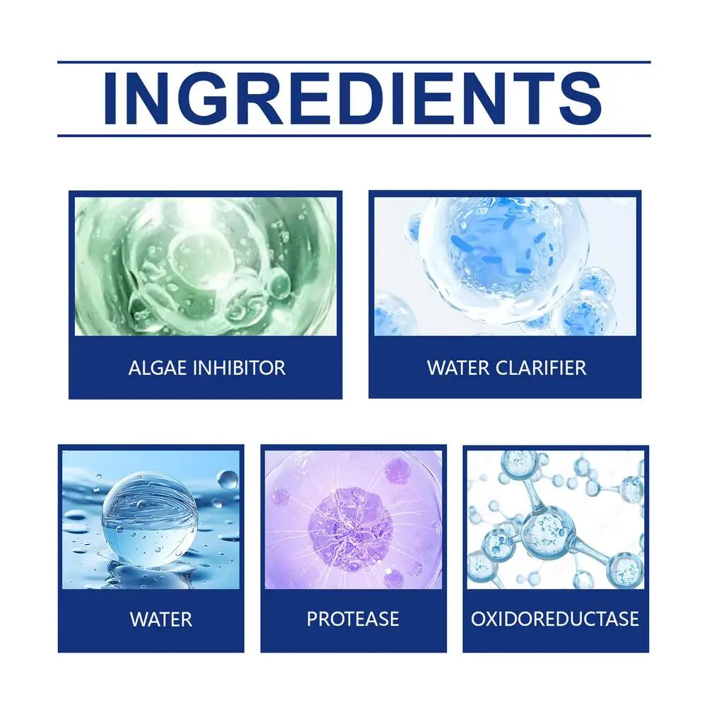 Fish Tank Clarifier Solution 100ml Purify Aquarium Water Clarifier Liquid Solution Improves Water Clarity Freshwater Purifier