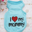 Cute Paw Printed Heart Love Design Small Dog Vest Clothes Summer Spring TShirts For Dogs Costume Puppy Dog Accessories Chihuahua