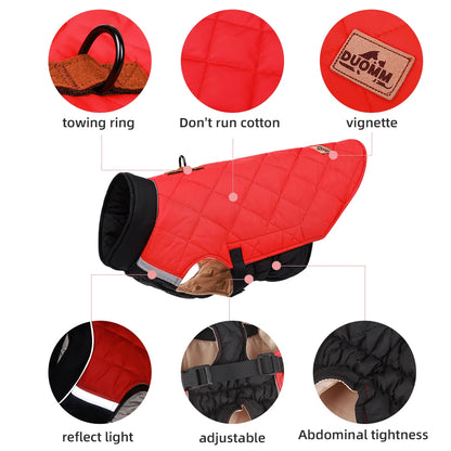 Winter French Bulldog Pet Coat Jacket for Medium Large Dogs Warm Thicken Big Dog Clothes Husky Samoyed Shiba Inu mascotas perros