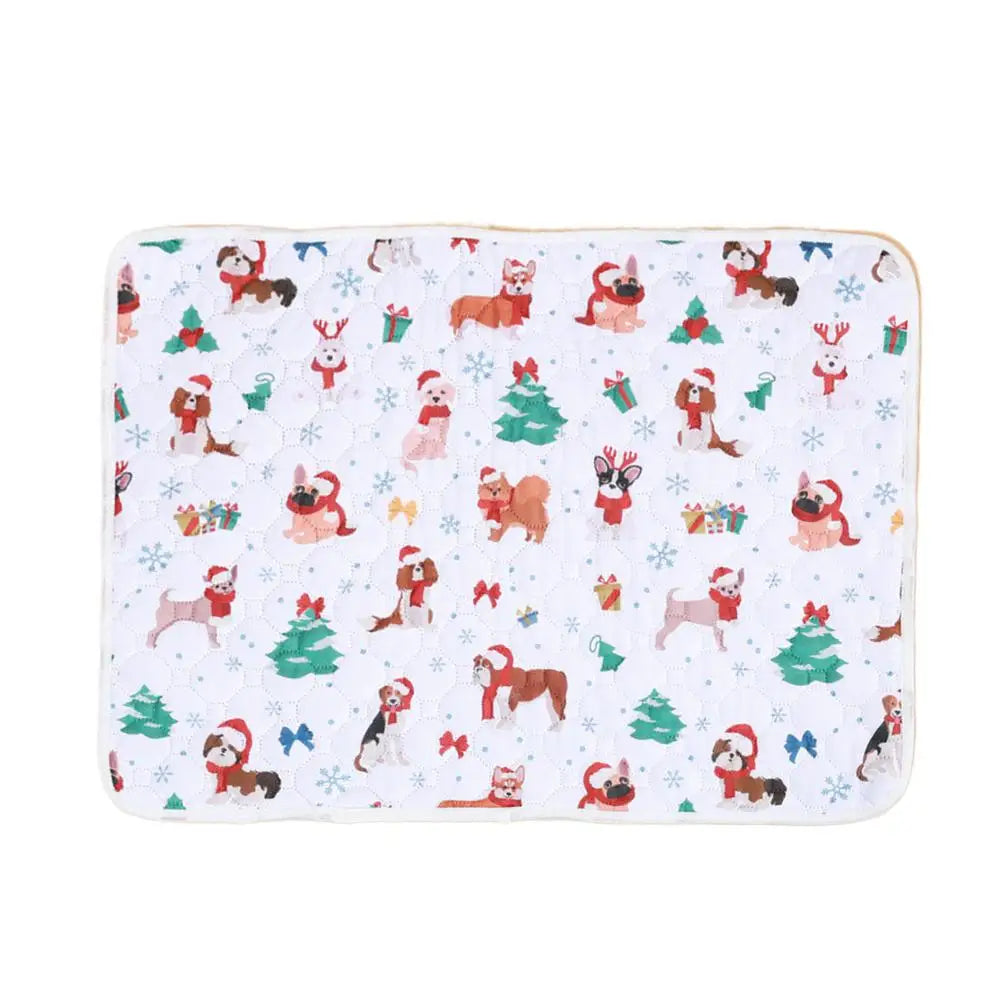 Reusable Puppy Pads Christmas Theme Pet Pee Pads Leak-Proof Puppy Pads Pee Pee Pads Super Absorbent Whelping Mat 60*45cm