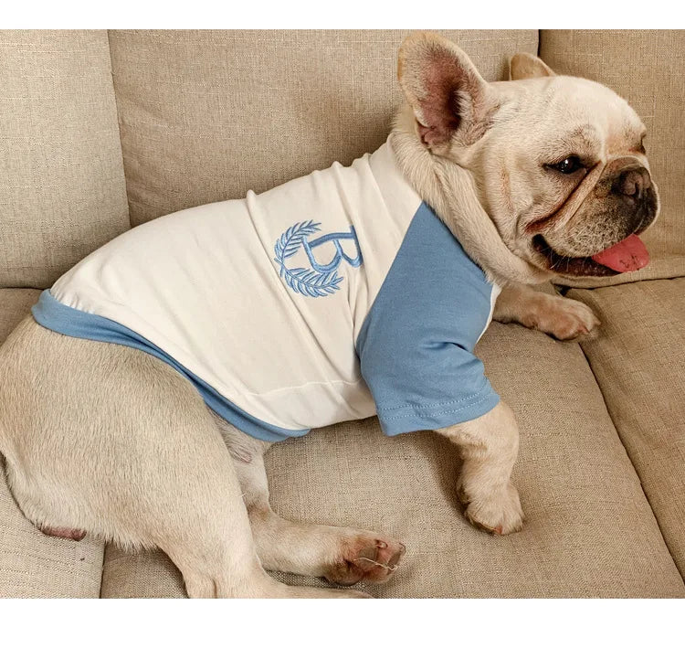Dog Vest  Dog Shirts for Dogs  Dog Costume  Dog Clothes Parent-child Wear Spring and Summer Embroidery Four Colors
