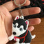 double-face PVC Shiba Inu keychain for women key ring Siberian husky keychain cute dog keychain key holder portachiavi bag charm
