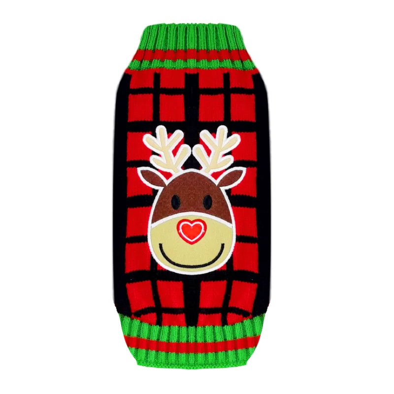Christmas Dress for Dogs Winter Dog Clothes Dog Knitted Coat Puppy Warm Overalls Chihuahua French Bulldog Costume Dog Sweater