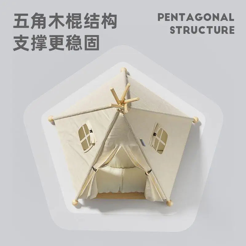 Pet tent four seasons universal cat kennel doghouse summer pet bed removable and washable closed indoor cat house cat house