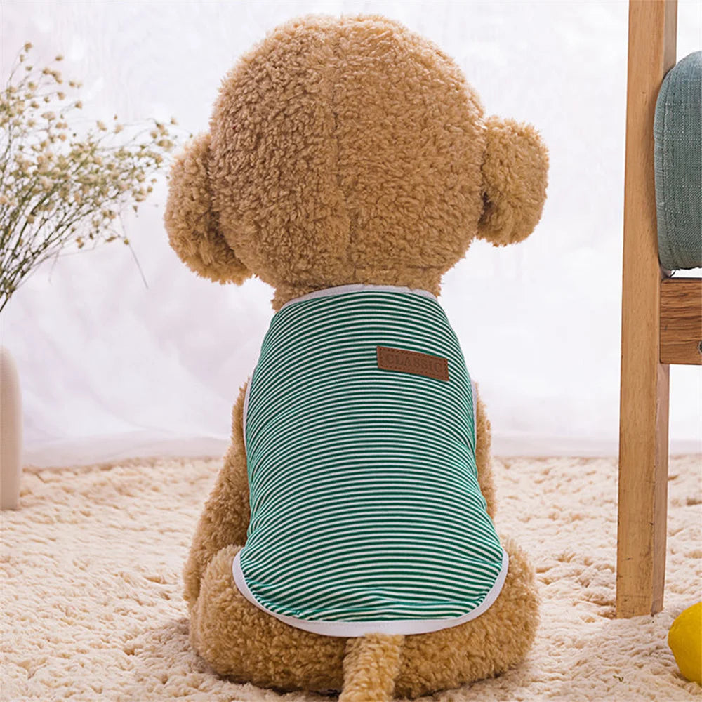 Classic Stripe Pet Cat Clothes for Cats Summer Dog Cat Vest Shirt katten kleding Kedi Suit Goods For Pets Cats Costume Clothing