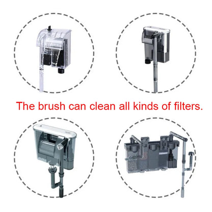 Nylon Aquarium BrushTube Pipe Filter Cleaning Brushes Stainless Steel Water Filter Hose Flexible Aquarium Cleaner Accessories