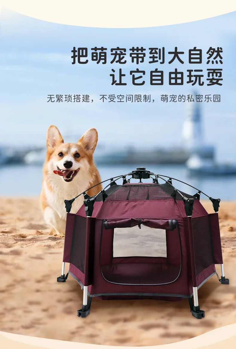 Amazon new pet tent foldable removable outdoor beach home indoor cat tent dog kennel