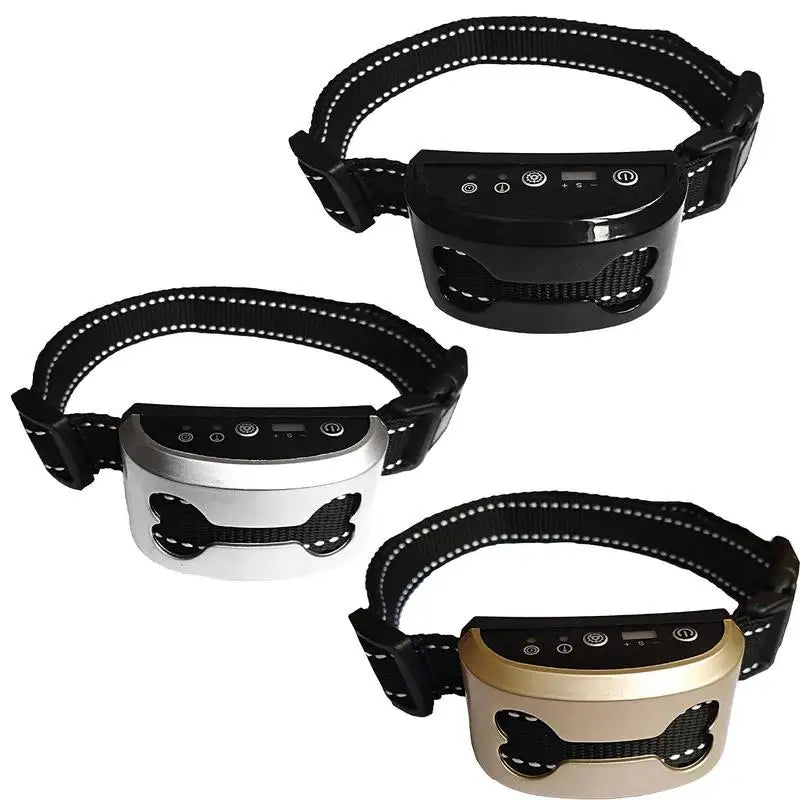 Waterproof IPX4 Auto Anti Barking Collar Vibration Electric Shock Sound Vests Anti Humane Bark Collar Rechargeable ShockSafe Toy