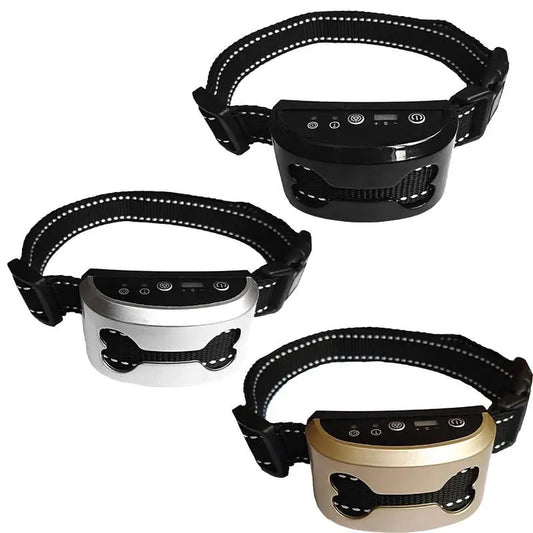 Waterproof IPX4 Auto Anti Barking Collar Vibration Electric Shock Sound Vests Anti Humane Bark Collar Rechargeable ShockSafe Toy