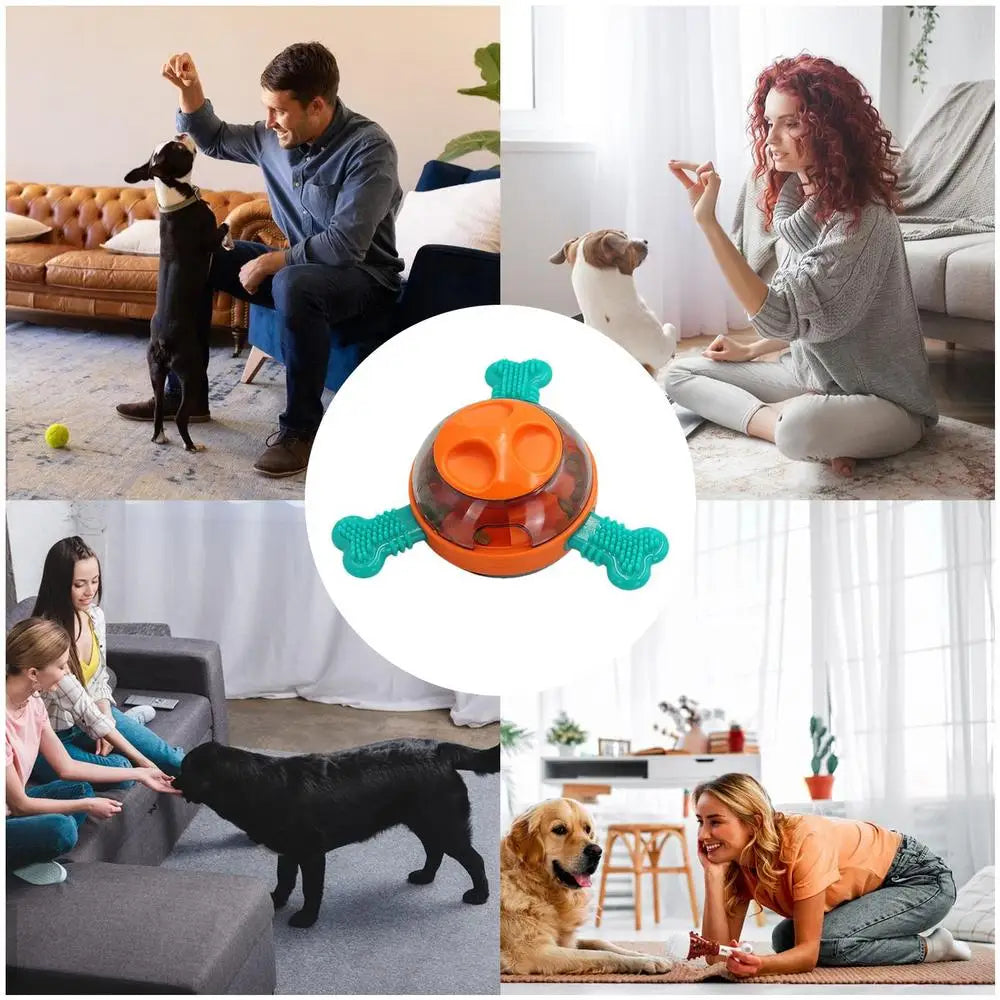 Dog Treat Dispenser Ball Toy Pet Ball Dispenser Funny Leaking Food Cat Interactive Toy Dogs Puppies Food Dispenser Slow Feeder