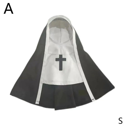 Pet Cat Halloween Costumes Nun Cloak For Small Pet Cosplay Dress Kawaii Pet Clothes Cat Kitten Puppy Funny Accessoties Gift F2A4