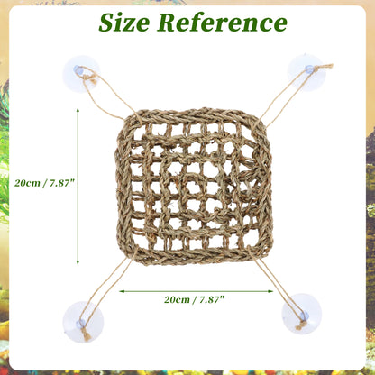 UXCELL Reptile Climbings Jute Ropes Hermit Climbing Rope Ladder Trapez With Suction Cup for Tank Terrarium Accessories