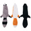 Dog Plush Toy Plush Animal Skin Three Piece Set Of Unfilled Pet Toys Squeaking Sound Dog Toys Fleece Squeak Toys
