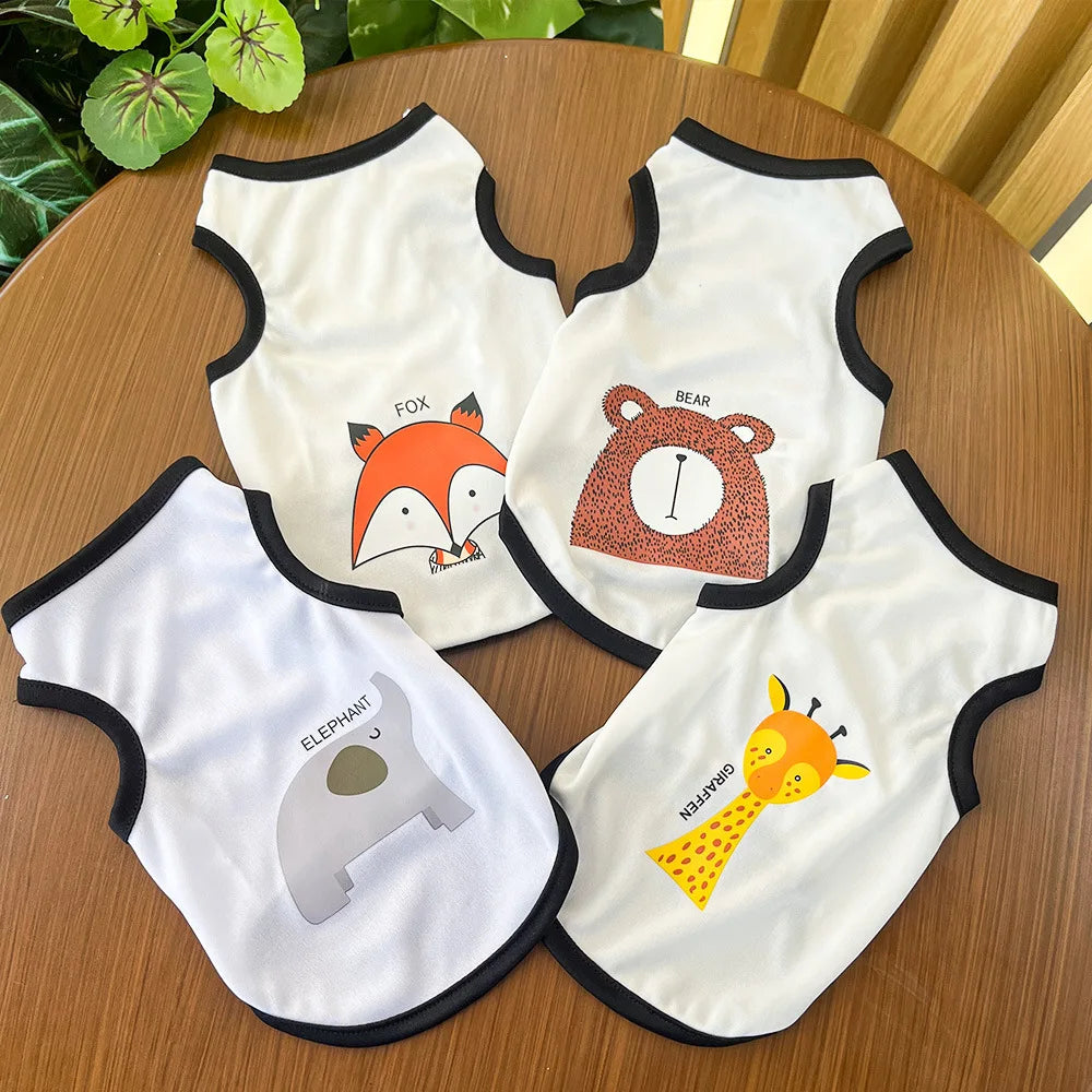 Pet Clothes Summer Breathable for Small Medium Dogs Vest Puppy Cat Vest T-shirt Teddy Thin Shirts Outdoor  dog cooling vest