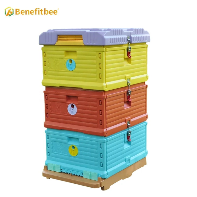 Benefitbee manufacturer 10 frames multifunction 3 layers Langstroth plastic beehive
