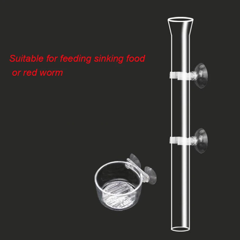 Acrylic Aquarium Feeder Tube Dish Transparent Fish Tank Shrimp Snail Shrimp Food Feeder Bowl Aquarium Feeding Accessories