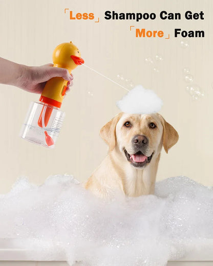Yellow Duck Pet Cleaning Bathing Electric Foam Machine Usb Charging Automatic Soap Dispenser Foam Machine Pet Accessories