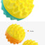 Pet toy ball chews, cleans teeth, is resistant to biting, cat toy chews, emits sound, elastic dog toy ball