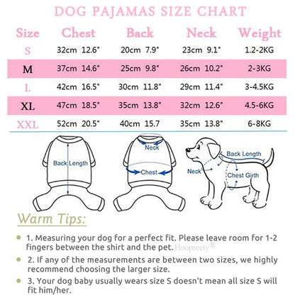 Luxury Fashion Thermal Fleece Dog Pajamas Onesie Winter Puppy Jumpsuit Poodle Chihuahua Yorkie Boy Dog Clothes for Small Dogs