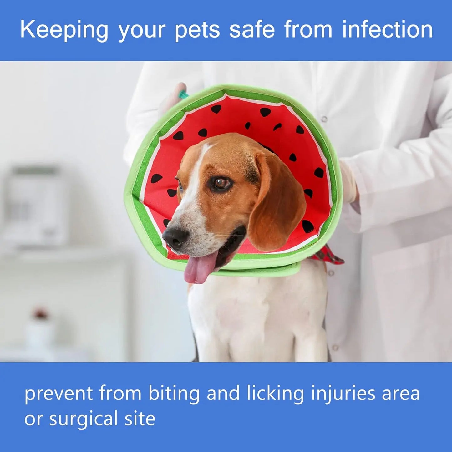 Lightweight Dog Elizabethan Collar Adjustable Soft Cones for Small Medium Dogs Cats to After Surgery Recovery Stop Licking