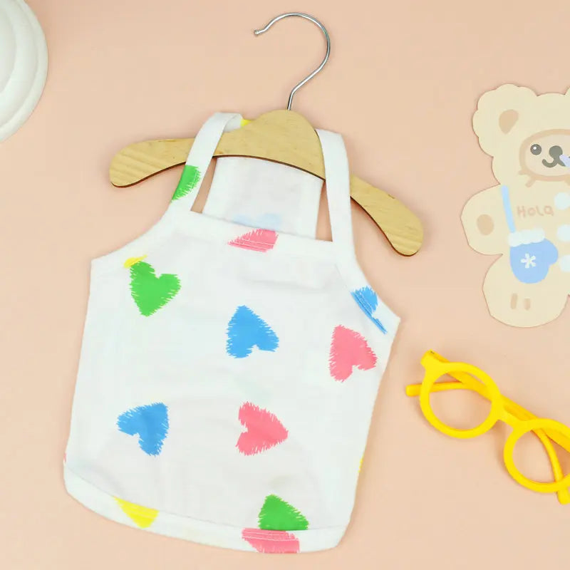Dog Cooling Vest Dog Suspenders Summer Dog Clothes Solid Pet T-Shirt Chihuahua Bichon Clothing Kitten Puppy Cotton Dog Apparels