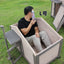 Outdoor Solid Wood Sunscreen Rain Protection Dog House Kennel Large Medium-sized Dog Courtyard Villa Universa