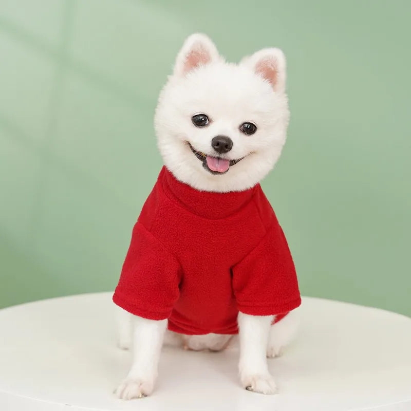 Fleece Dog Jacket Winter Dog Clothes Chihuahua French Bulldog Clothing Pet Costume with Harness D-Ring Luxury Kitten Puppy Coat
