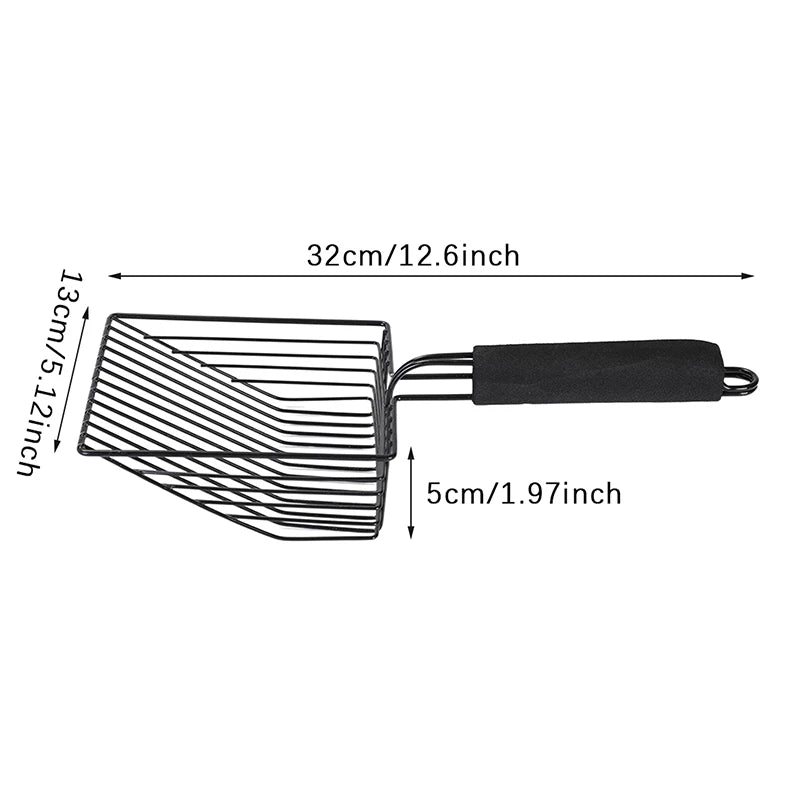 Cat Litter Scoop Metal Cat Litter Shovel Comfortable Handle Scoop For Cats Toilet Cleaning Tools Stainless Steel Cats Shovel