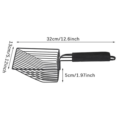 Cat Litter Scoop Metal Cat Litter Shovel Comfortable Handle Scoop For Cats Toilet Cleaning Tools Stainless Steel Cats Shovel