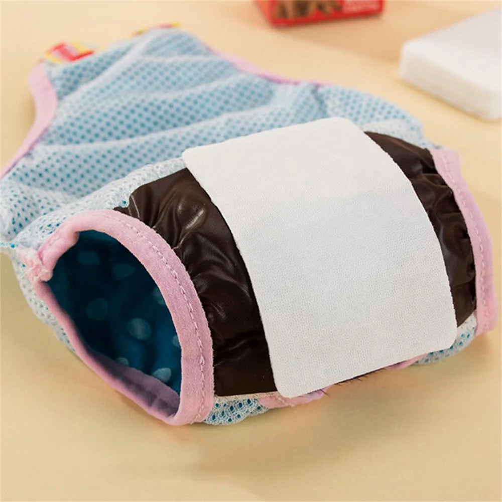 Cute Print Puppy Dog Physiological Pants for Small Dogs Washable Reusable Pet Safety Trousers Poodle Shorts mascotas Underwear
