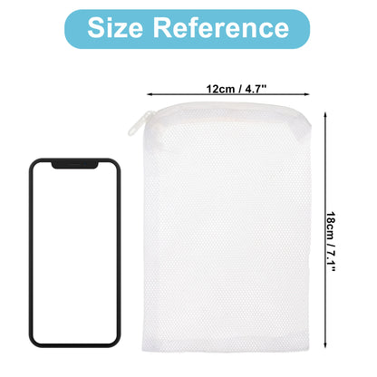UXCELL Aquarium Filter Media Bags Fine Zipper Mesh Filter Bags Mesh Zipper Bags for Activated Carbon Resin Filters