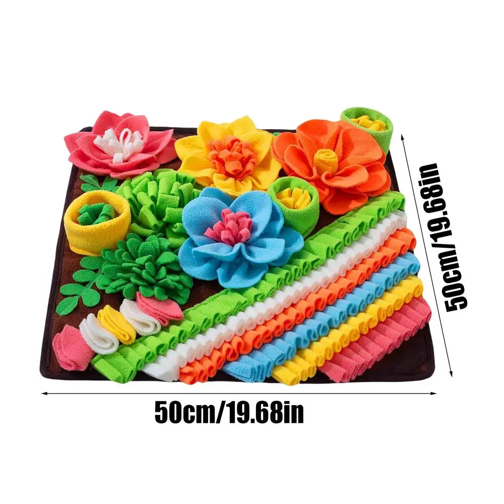 Dog Sniffing Mat Puppy Training Pad  Interactive Dog Toy Foraging Mat For Smell Pet Slow Eating Stress Relief Toys For Puppies
