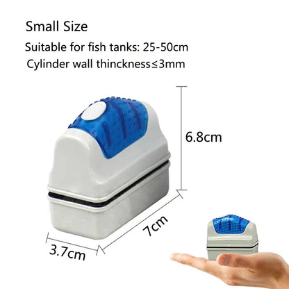 New Magnetic Aquarium Fish Tank Brushes Floating Clean Glass Window Algae Scraper Cleaner Brush Aquarium Accessories Two Blades