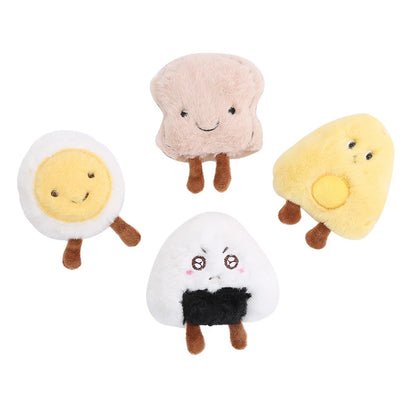 Rice Ball Tasty Food Toys For Dog Teeth Cleaning Soft Cotton Cat Products Catnip Puppy Pet Item Squeaky York Dog Accessories