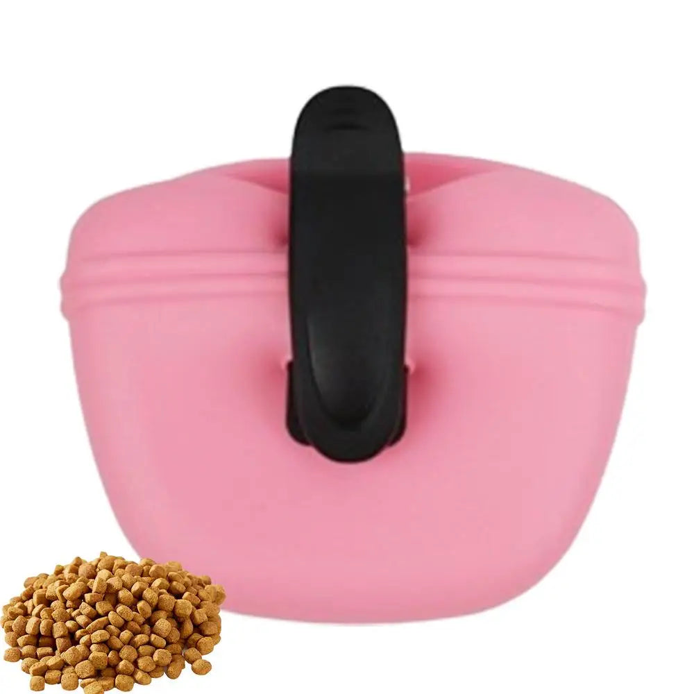 Silicone Treat Pouch For Dogs Portable Silicone Training Container Clip On For Dog Training Training Container Food Reward