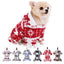Thermal Coral Fleece Christmas Dog Pajamas Onesie for Small Medium Large Dogs, Reindeer Print Winter Dog Clothes Hooded Jumpsuit