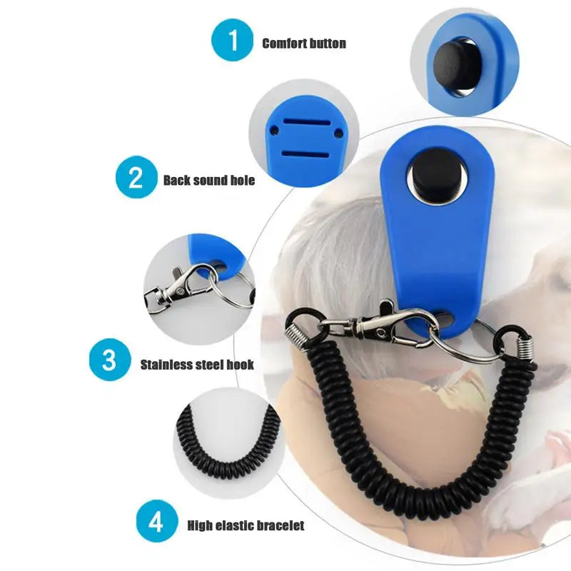 Dog Training Clicker Puppy Clicker with Wrist Strap Lightweight and Durable Pet Training Clicker for Dog Training Tool Clicker