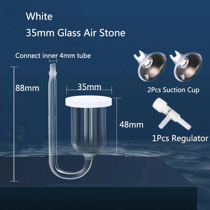 1Set Glass Air Pump Sand Stone Aquarium Oxygen Pump Fresh Air Stone Nano Bubble Bar Aquarium Fish Tank Aerator Pump Hot Selling