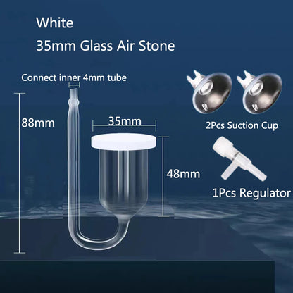 1Set Glass Air Pump Sand Stone Aquarium Oxygen Pump Fresh Air Stone Nano Bubble Bar Aquarium Fish Tank Aerator Pump Hot Selling