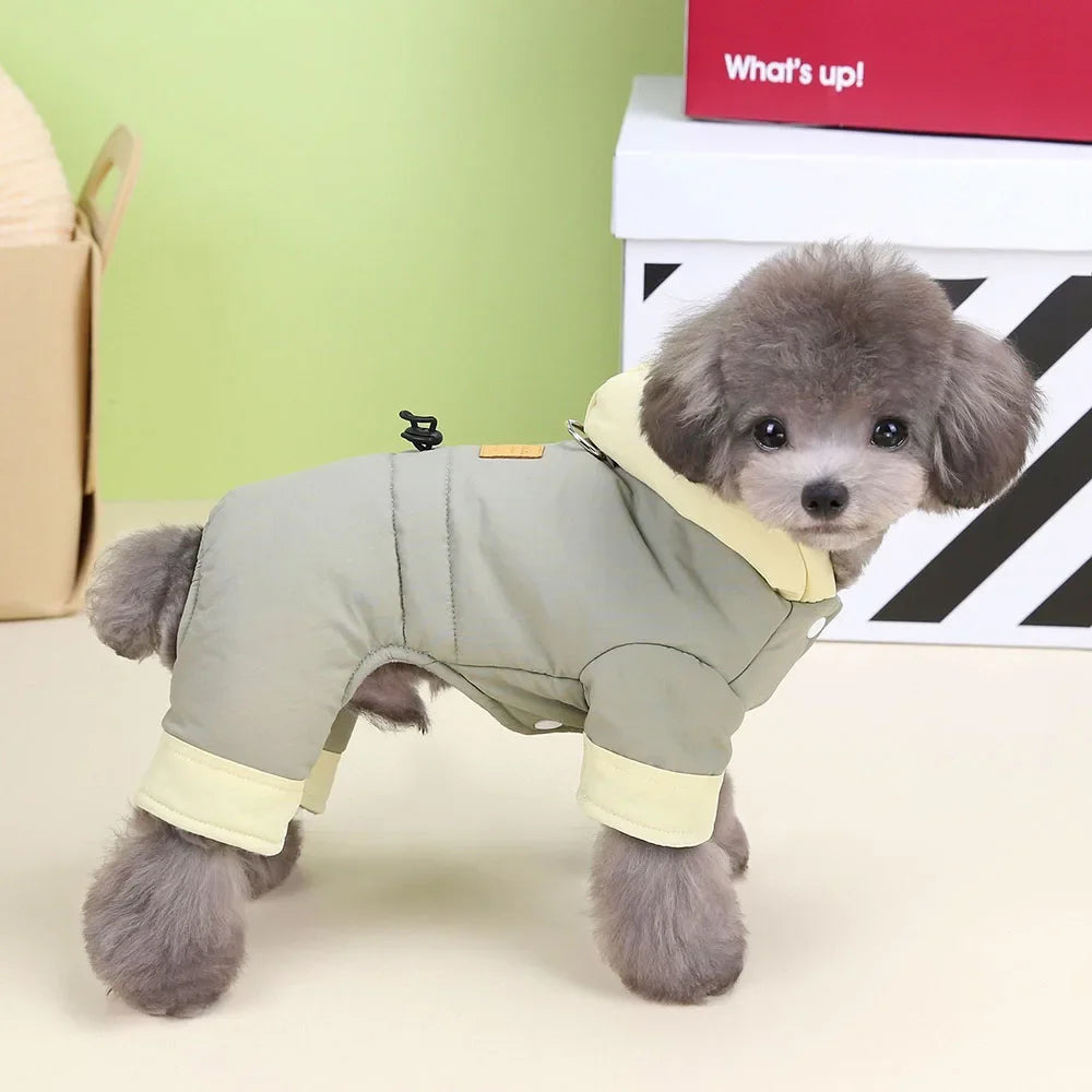 Padded Waterproof Small Dog Winter Jumpsuit Pet Puppy Jacket Coat Fleece Warm Snowsuit Chihuahua Yorkie Outfits Clothes Apparel