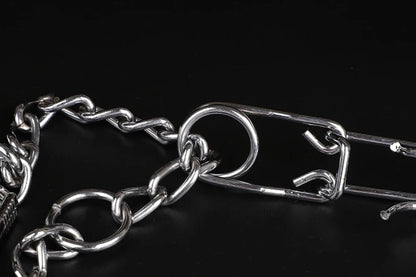 Quick Release Prong Dog Collar Chrome Plated Adjustable Metal No Pull Dog Training Collar Safe No Choke Pinch Collar for Dogs