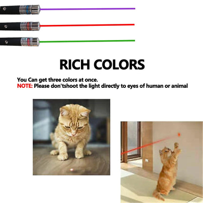 2-in-1 Mini Laser Pointer, LED Pet Training Flashlight, Scratching Toys for Pets and Cats, Christmas Gifts