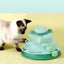Interactive Tower Cat Toys Turntable Roller Balls Toys For Cats Kitten Feather Teaser Puzzle Track Toy Pets Supplies 4 Layers