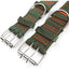 Heavy Duty Wide Military Thick Dog Collars for Large Dogs Adjustable Strong Nylon Tactical Pet Collar with 2-Rows Metal Buckle