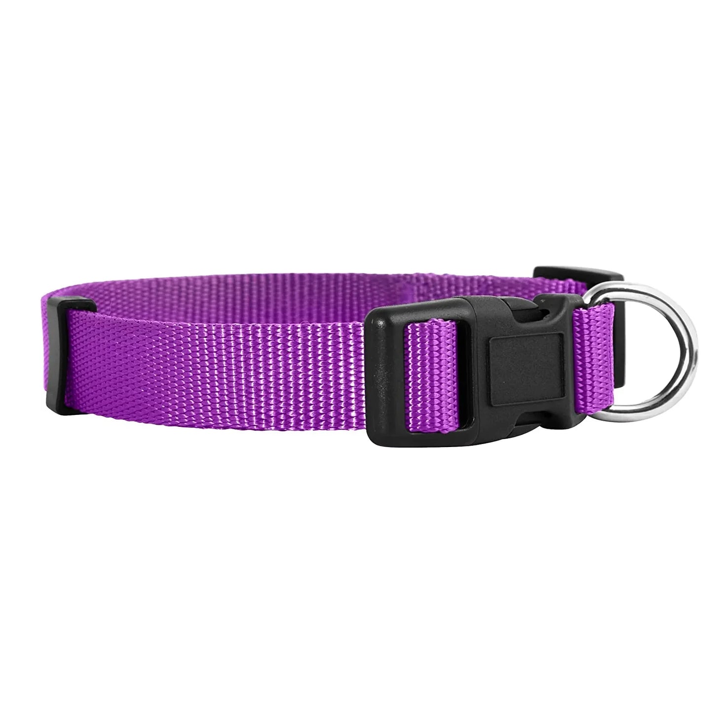 Basic Nylon Dog Collar with Quick Release Buckle Adjustable for Small Medium Large Dogs Bulldog Training Supplies Pet Accessorie