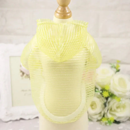 Ultra Thin Transparent Pet Dog Sun Protection Hoodie Clothes For Small Dogs Chihuahua Puppy Cat Summer Vest Shirt French Bulldog