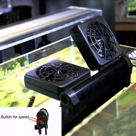 Aquarium Fish Tank Cooling Fan System Chiller Control Reduce Water Temperature 1/2/3/4 Fan Set Cooler Aquarium cooling fans